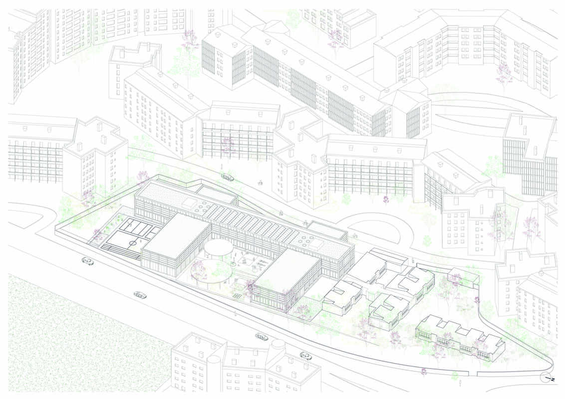 3.Amendoeiras school Axonometrics